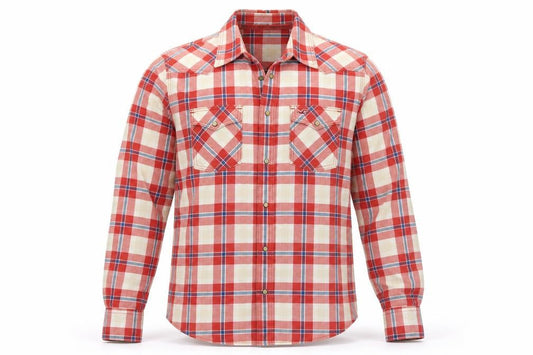 Hollister Men’s Red Plaid Long Sleeve Cotton Button-Up Shirt L