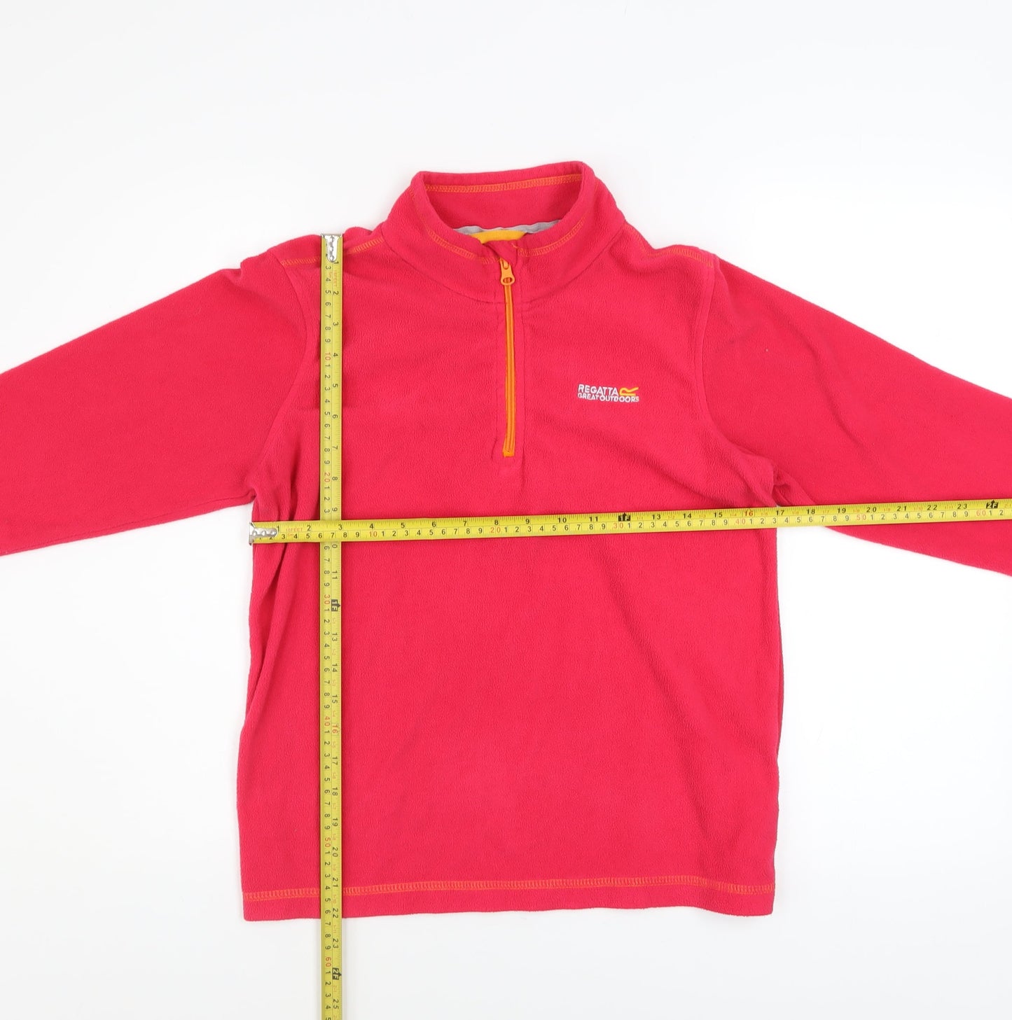 Regatta Girls Pink Fleece 1/4 Zip Pullover Sweatshirt Size 4XL