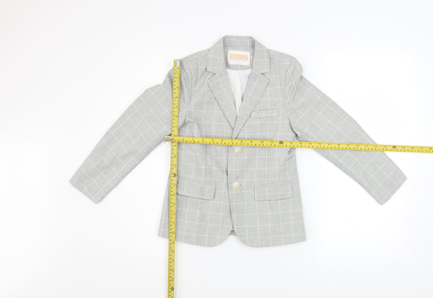 Lolanta Boys Grey Check Single Breasted Blazer 3-4 Years Formal Jacket