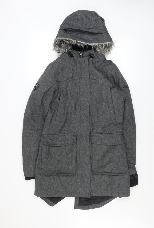 Trespass Men's Grey XS Waterproof Hooded Parka Coat