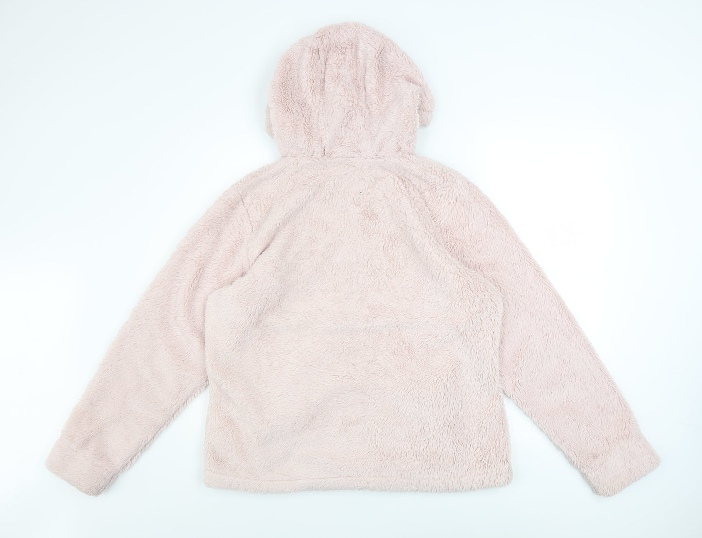 Columbia Women Pink Fleece Pullover Hoodie L Soft Warm Plush Top