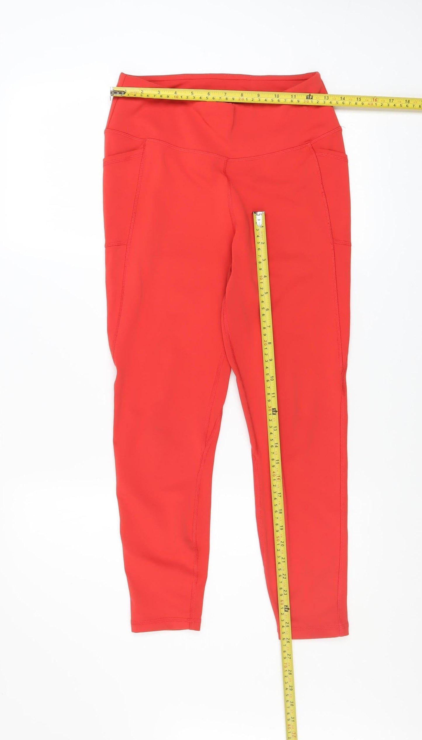 Gottex Women Red Capri Leggings Size M Stretch Activewear