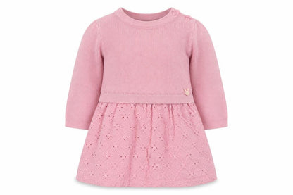 Coccodrillo Girls Pink Cotton Knit A-Line Dress 12-18 Months