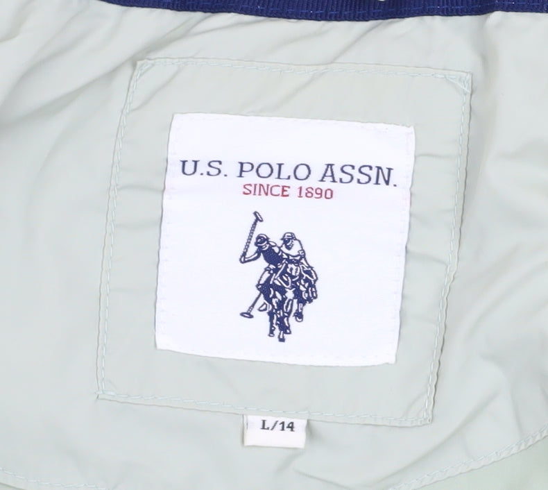 U.S. Polo Assn. Women's Green Size 14 Hooded Puffer Jacket