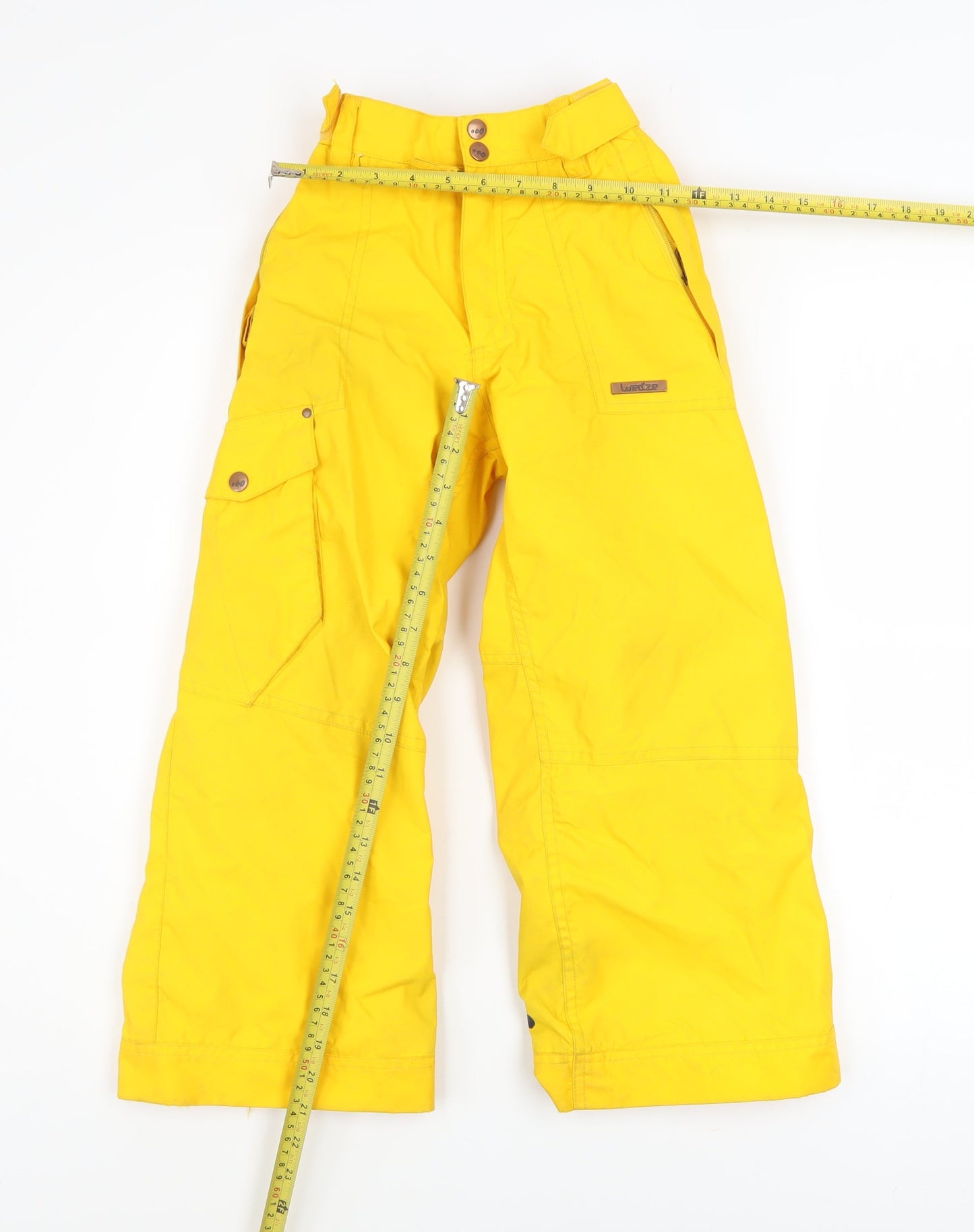 Wed'ze Boys Yellow Waterproof Ski Snow Pants 6 Years Winter Trousers