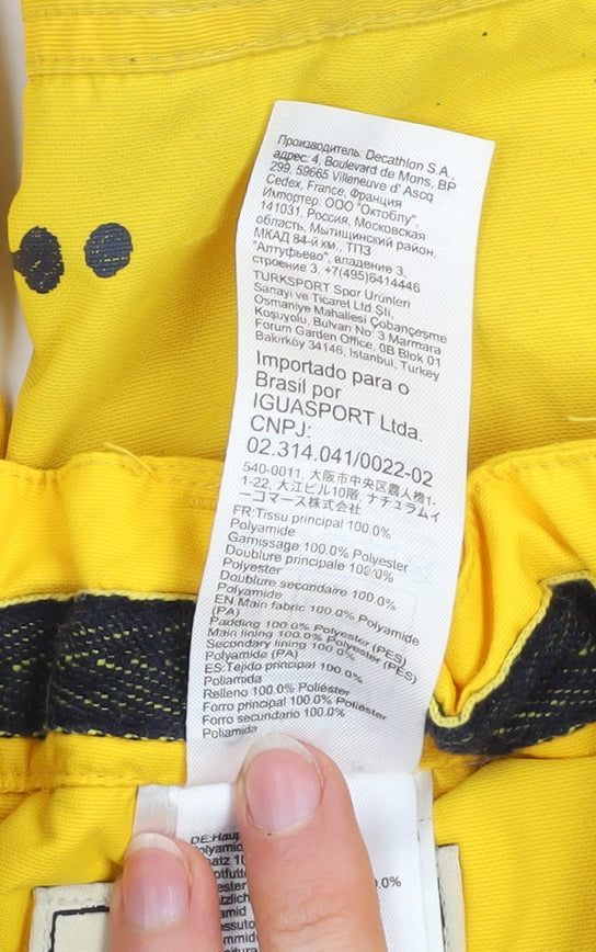 Wed'ze Boys Yellow Waterproof Ski Snow Pants 6 Years Winter Trousers