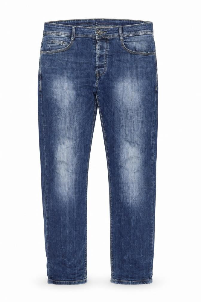 E J Denim Men's Blue 32R Straight Fit Jeans Cotton Stretch