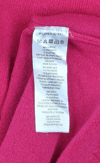 Additional view of French Connection Women's Pink Mock Neck Long Sleeve jumper, size M