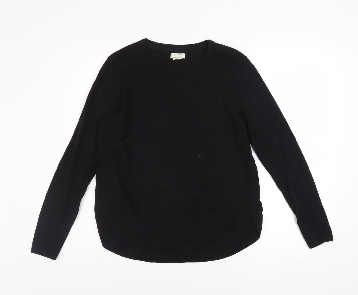 FatFace Women's Black Wool Blend Crew Neck Jumper Size 8