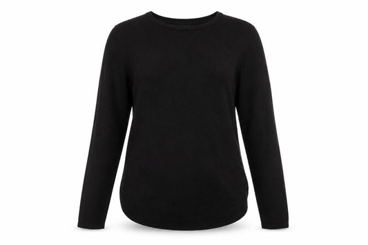 FatFace Women's Black Wool Blend Crew Neck Jumper Size 8
