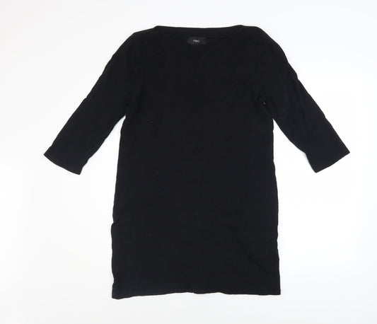 Next Women Black Size 14 Shift Knee Length 3/4 Sleeve Dress