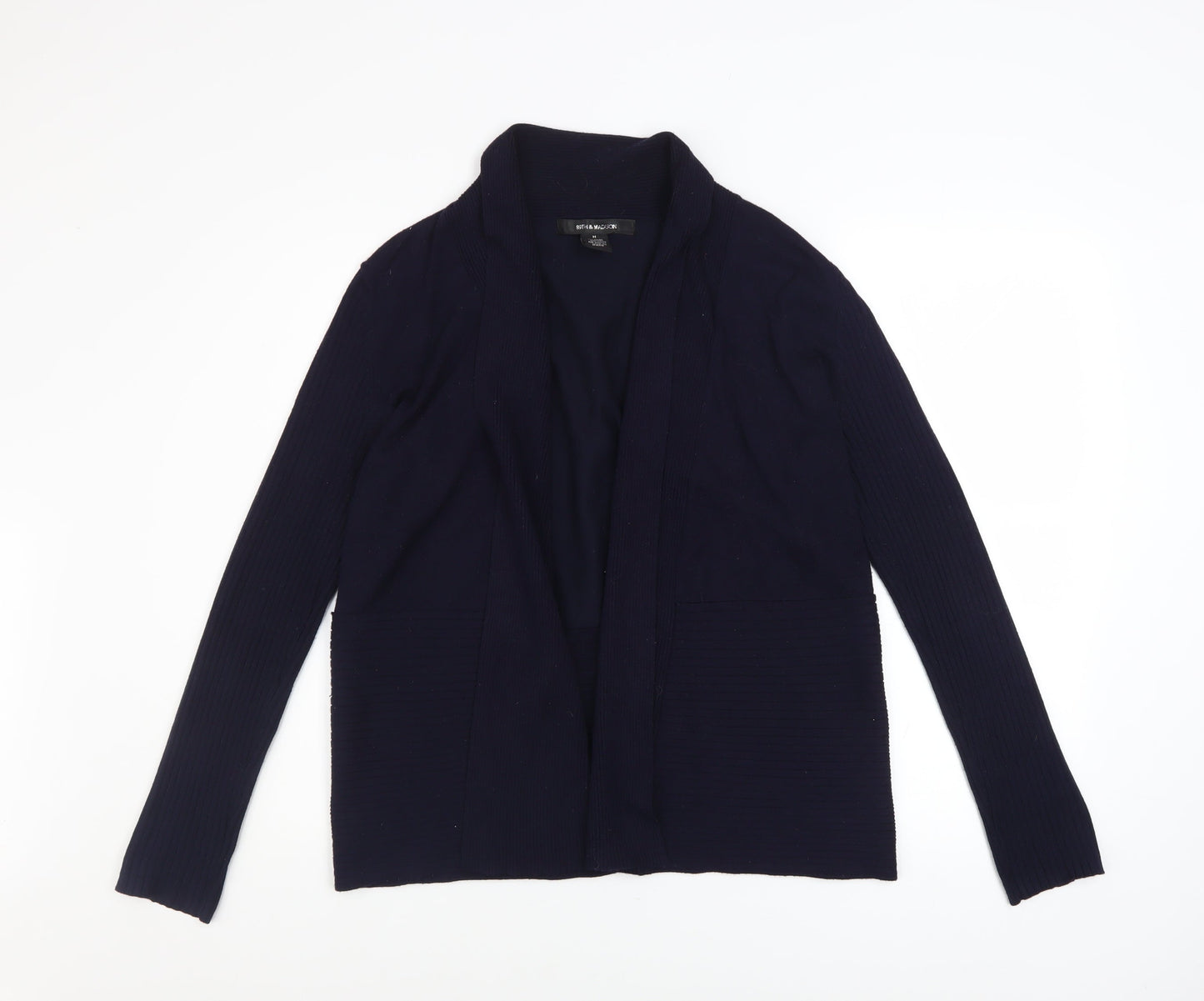 89th & Madison Women's Blue Knit Cardigan Size M Long Sleeve Open Front
