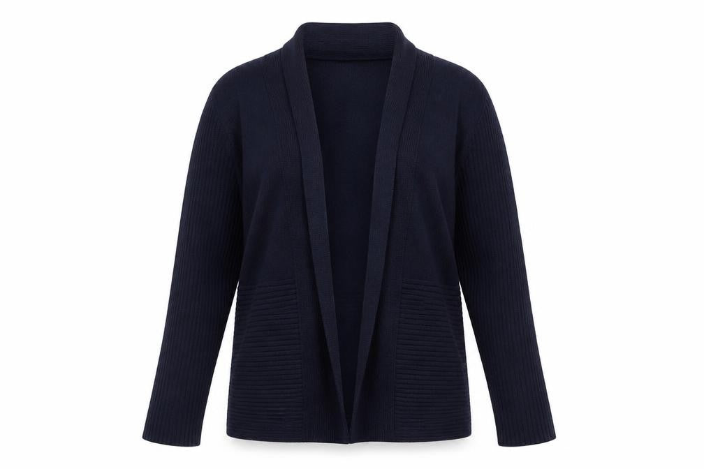 89th & Madison Women's Blue Knit Cardigan Size M Long Sleeve Open Front