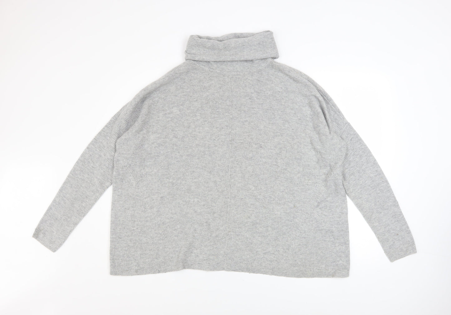 Warehouse Women’s Grey Roll Neck Knit Jumper Size 10