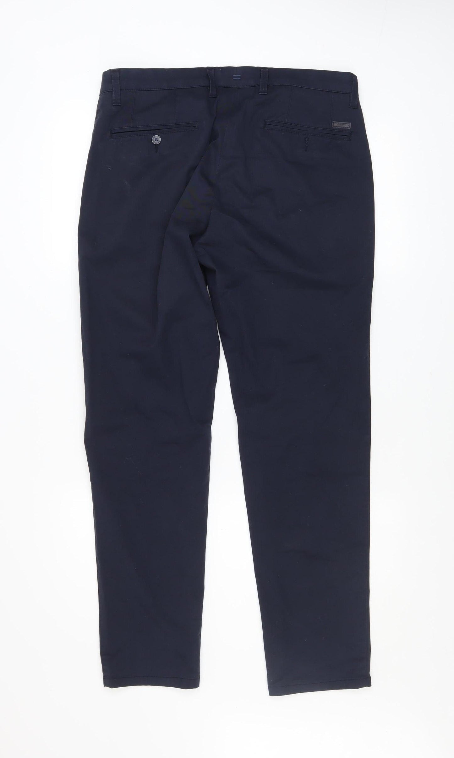 Remus Uomo Men's Navy Blue Slim Fit Chino Trousers 34S