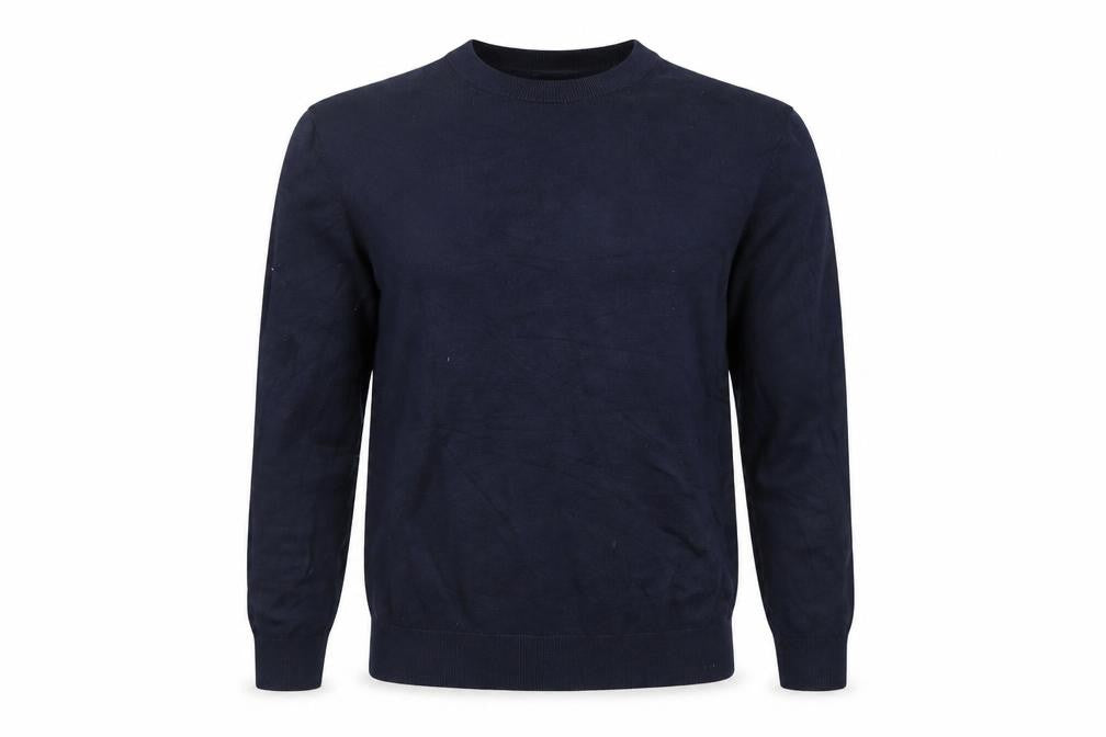 H&M Men's Blue Slim Fit Crew Neck Pullover Jumper XS