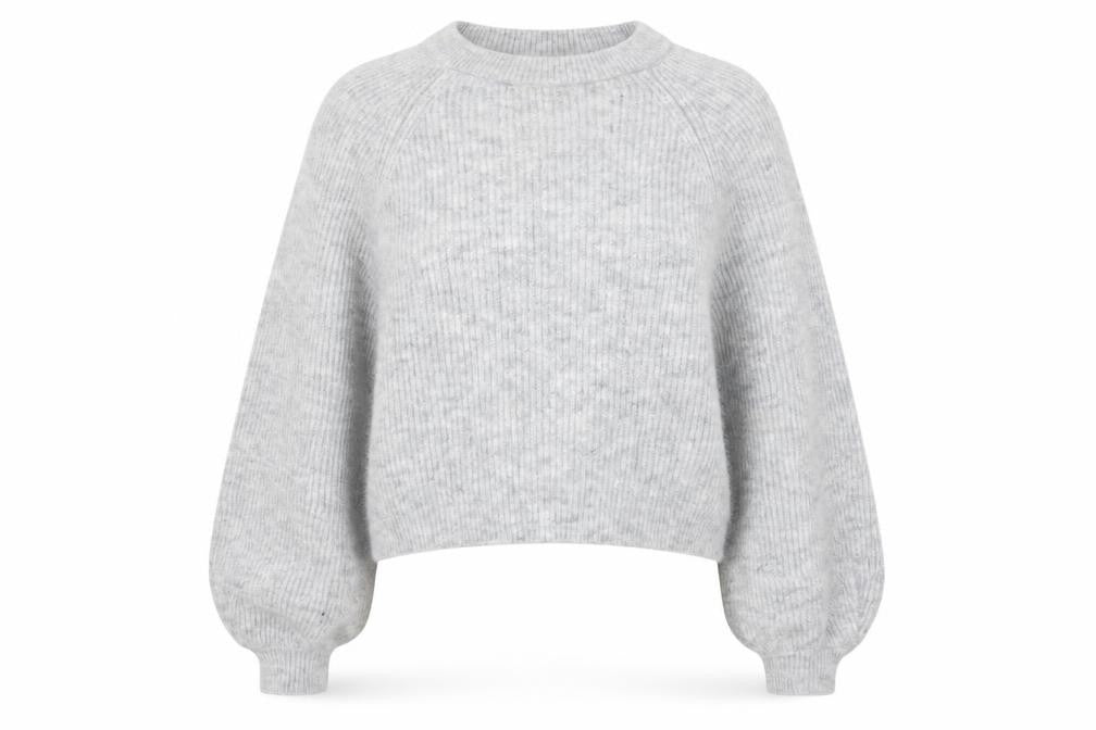 Topshop Womens Grey Chunky Knit Pullover Jumper XS Relaxed Fit