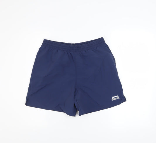 Slazenger Men's Navy Blue Athletic Shorts Size S Lightweight Nylon