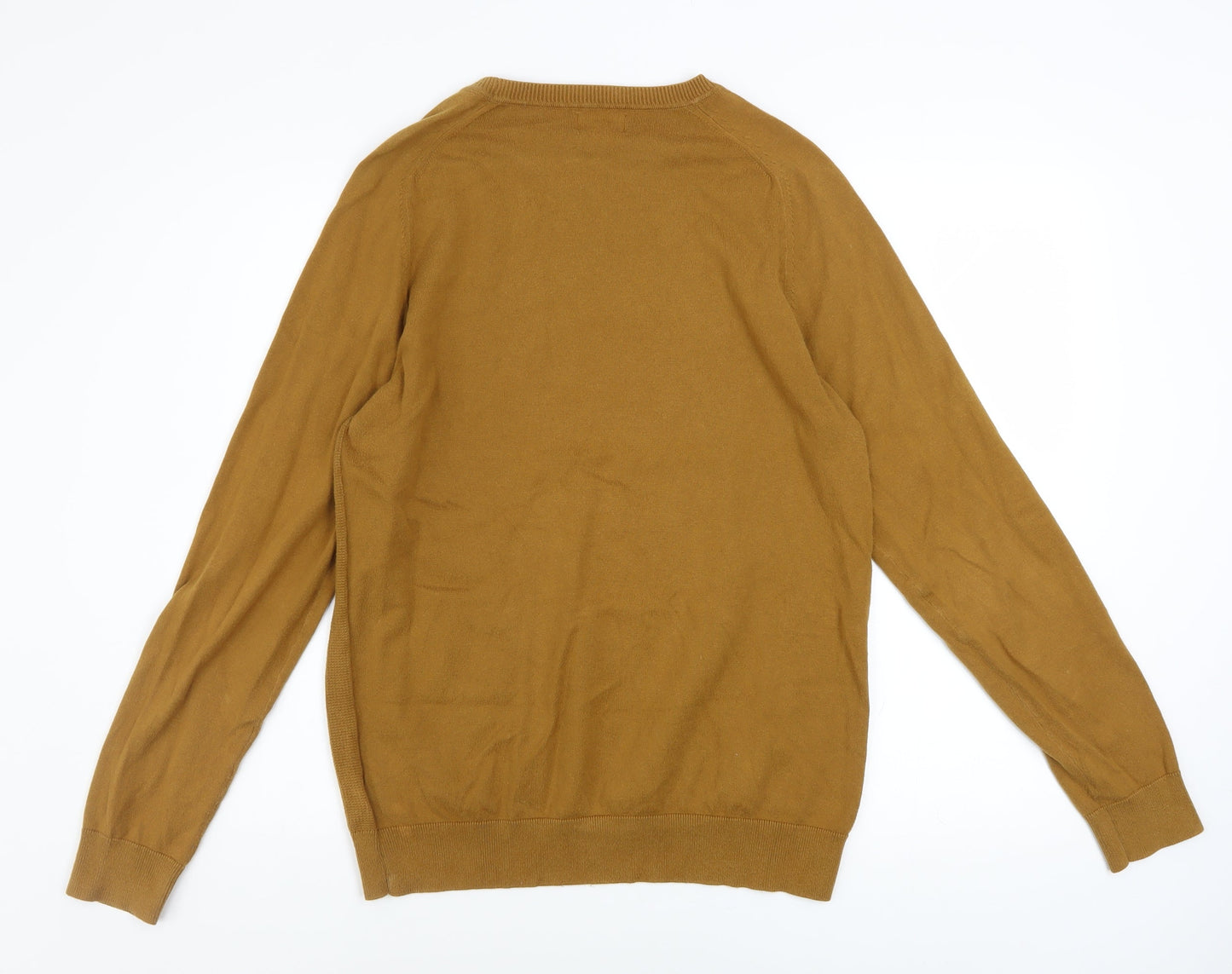 Next Men’s Brown Cotton Blend Crew Neck Jumper Medium