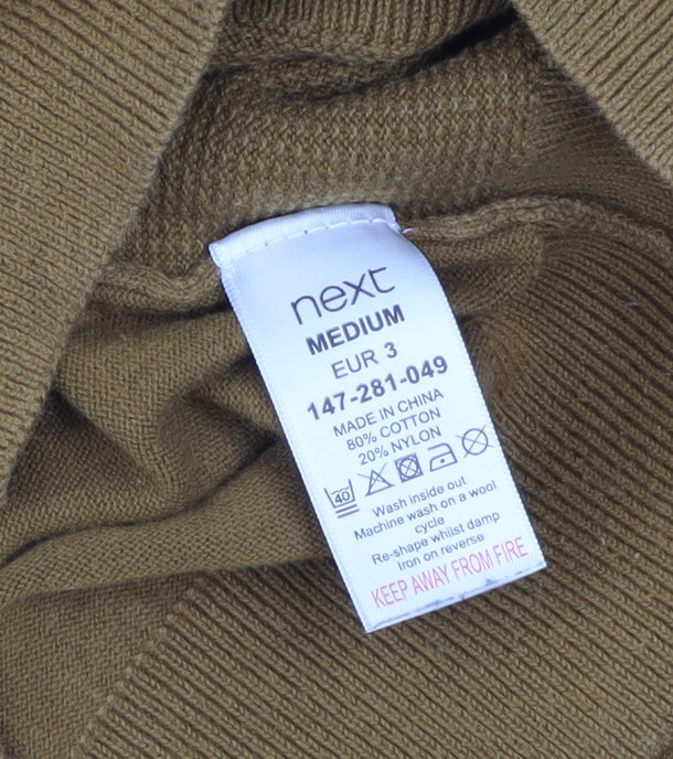 Next Men’s Brown Cotton Blend Crew Neck Jumper Medium