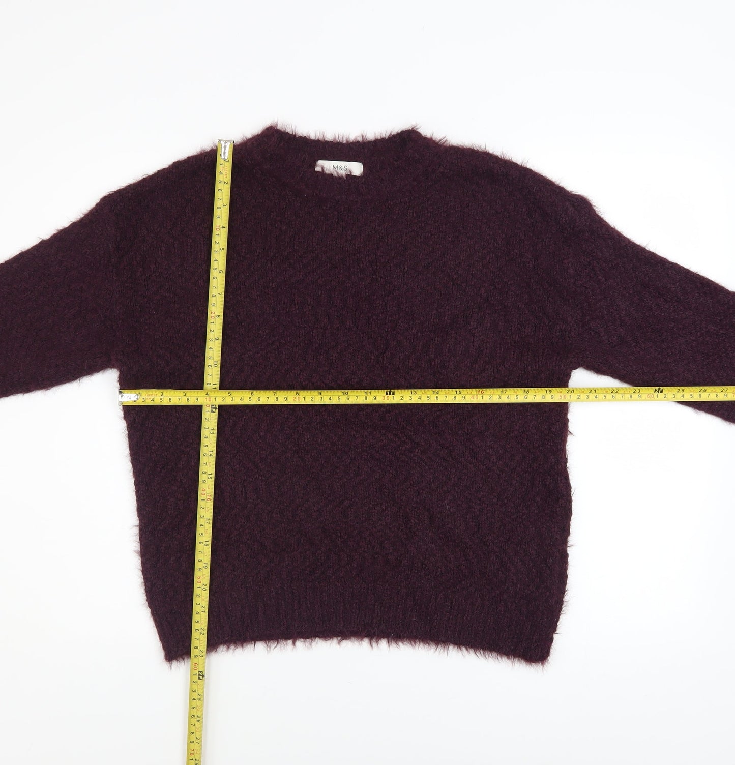 Marks and Spencer Women’s Purple Chunky Knit Pullover Jumper M