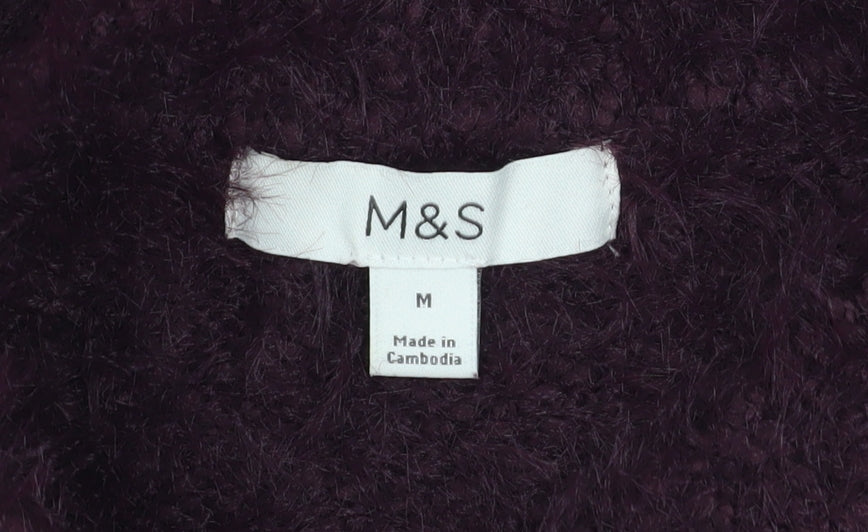 Marks and Spencer Women’s Purple Chunky Knit Pullover Jumper M