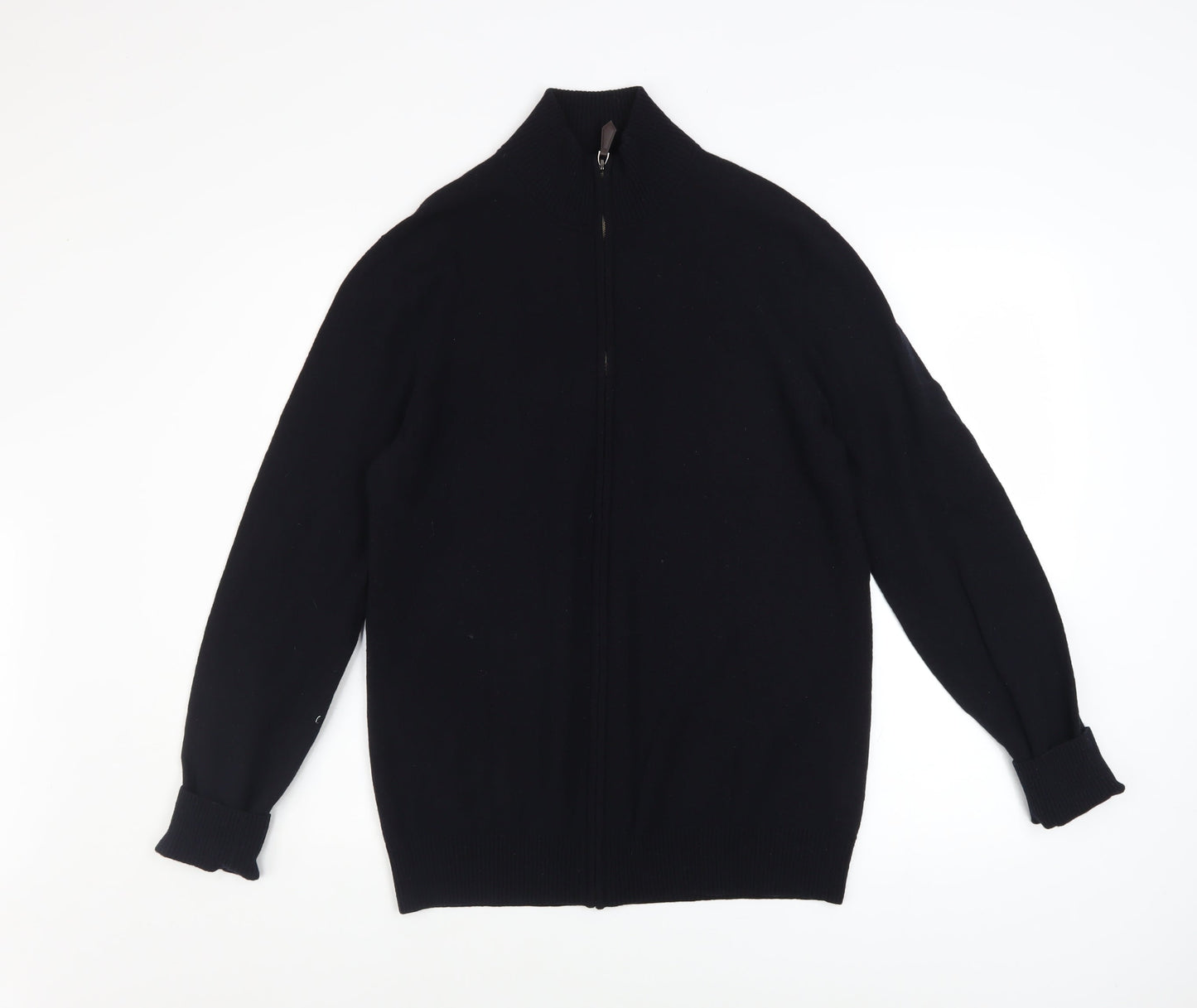 John Partridge Men’s Black Wool Zip Jacket Size L Classic Knit