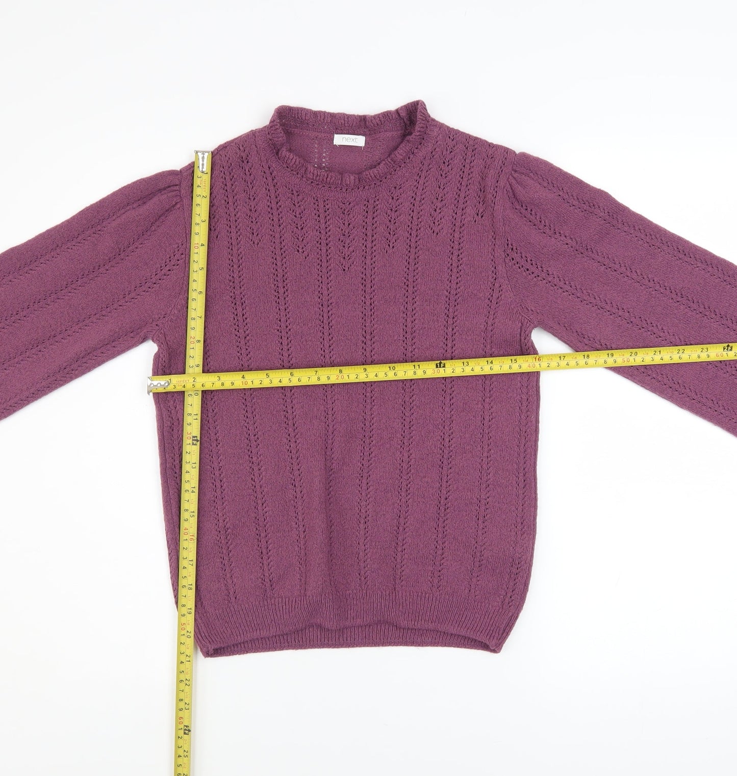 Next Girls Purple Acrylic Blend Long Sleeve Pullover Jumper 14 Years