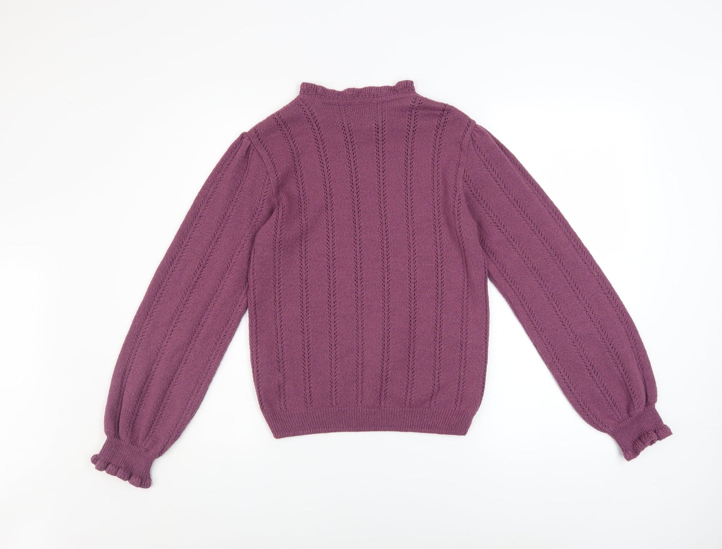 Next Girls Purple Acrylic Blend Long Sleeve Pullover Jumper 14 Years