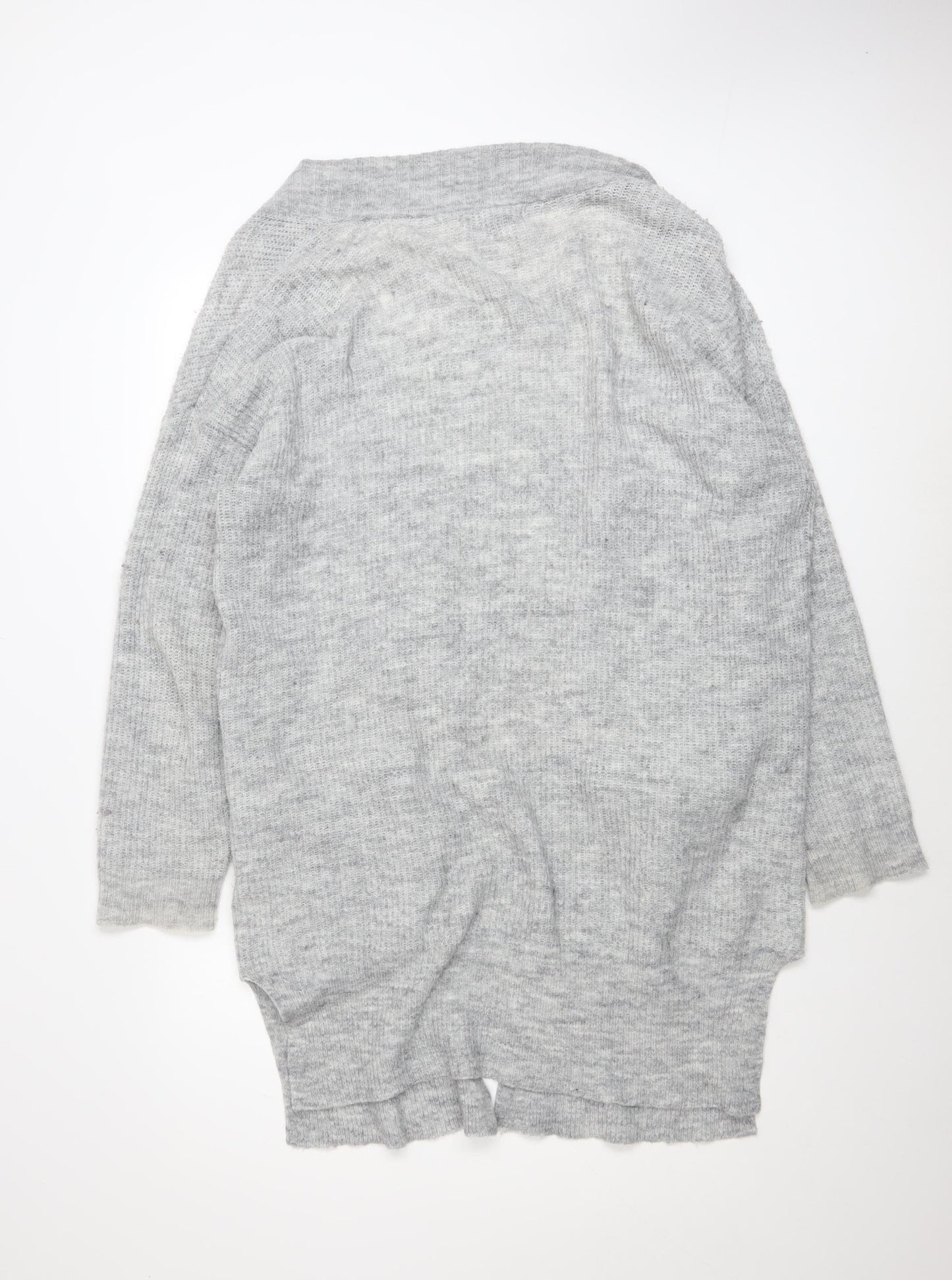 Next Women’s Grey Chunky-Knit Open Cardigan Size 12