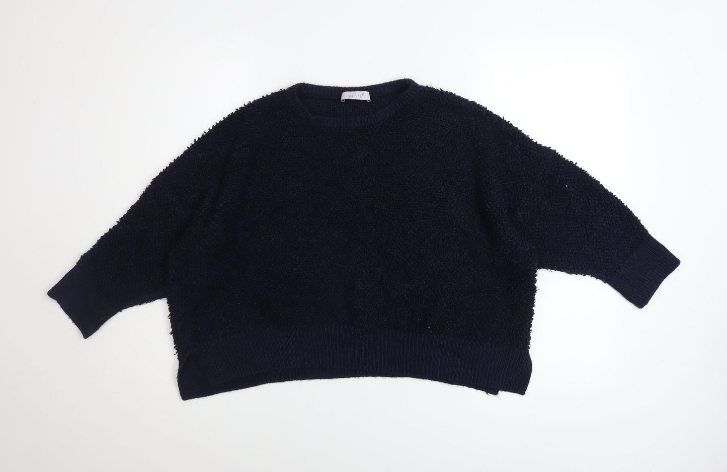 Marks and Spencer Women’s Blue Crew Neck Relaxed Fit Knit Jumper Size 18
