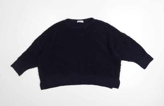 Marks and Spencer Women’s Blue Crew Neck Relaxed Fit Knit Jumper Size 18