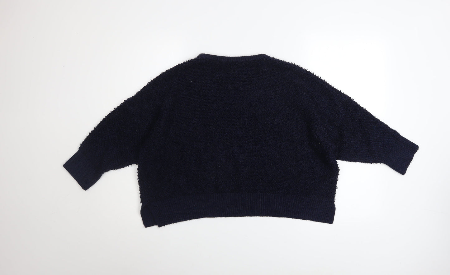 Marks and Spencer Women’s Blue Crew Neck Relaxed Fit Knit Jumper Size 18