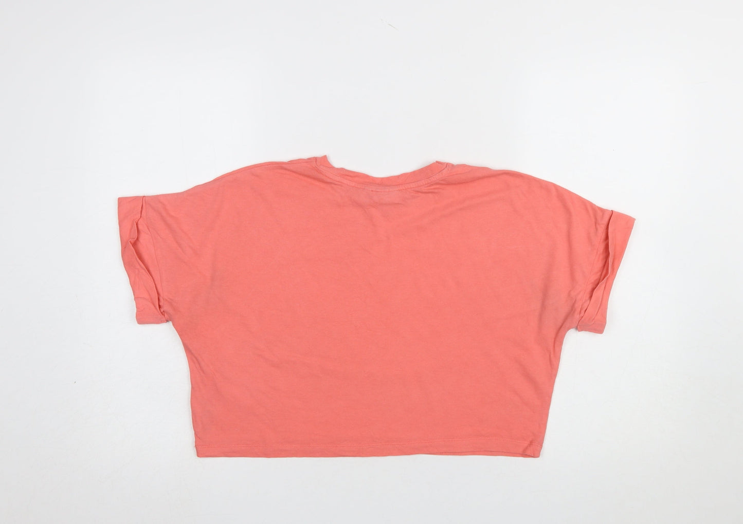 ASOS Design Women's Pink Cropped Cotton T-Shirt Size 8