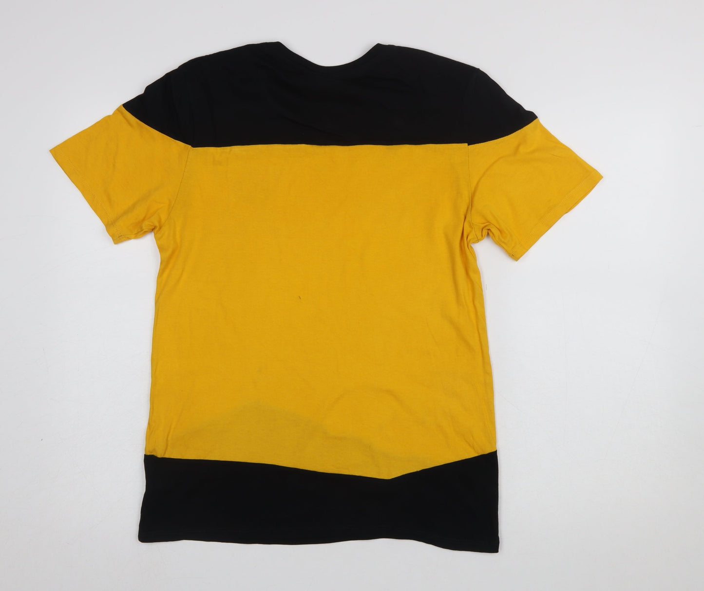Star Trek Men's Yellow & Black Colourblock Crew Neck T-Shirt Size S