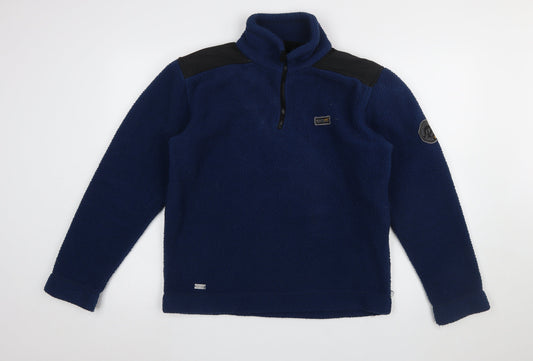 Regatta Men's Blue Fleece 1/4 Zip Pullover Sweatshirt L