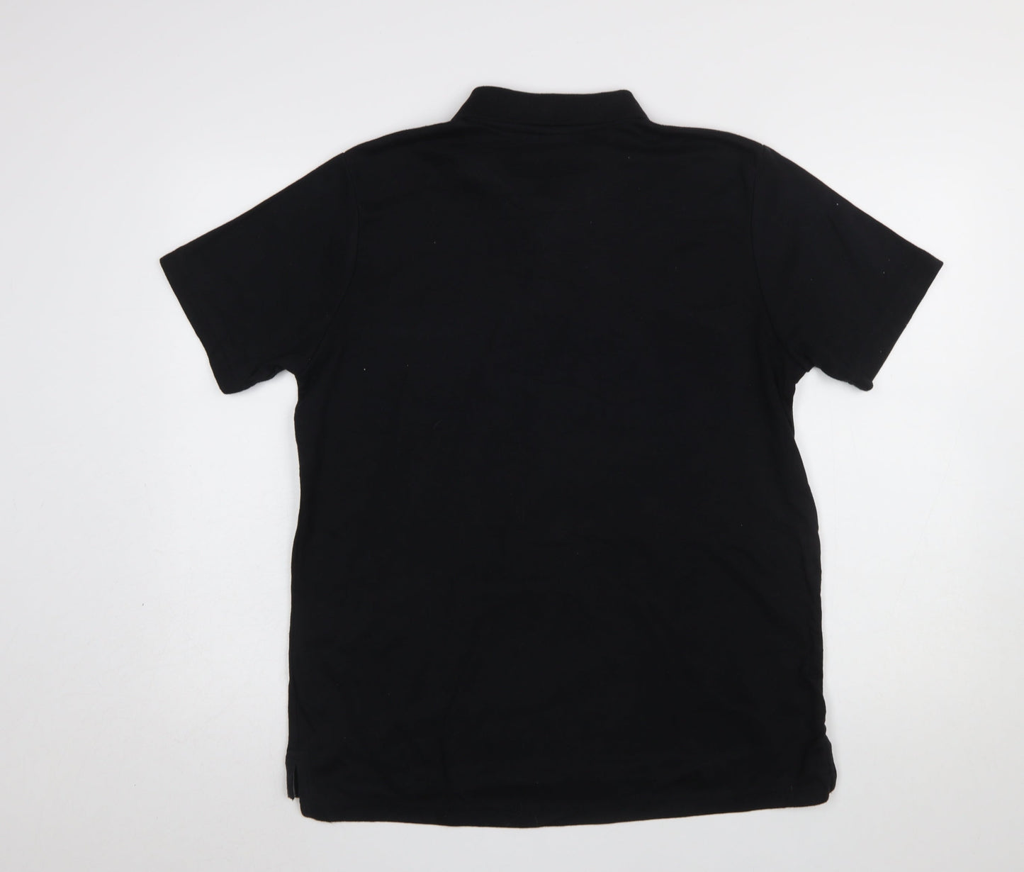 Donnay Men's Black Regular Fit Short Sleeve Polo Shirt M