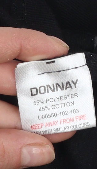 Donnay Men's Black Regular Fit Short Sleeve Polo Shirt M