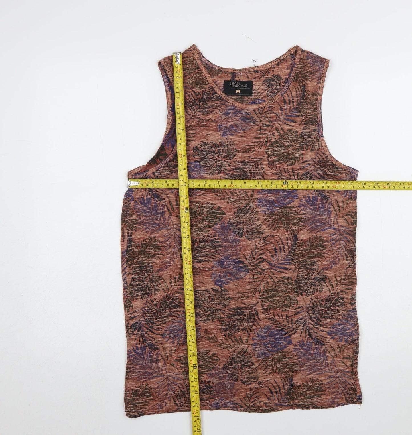 Jean Pascale Women's Multicoloured Floral Tank Top M Summer Casual