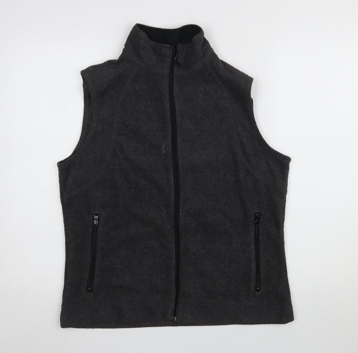 Columbia Women's Grey Fleece Zip-Up Waistcoat Bodywarmer Size L