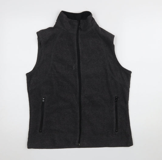 Columbia Women's Grey Fleece Zip-Up Waistcoat Bodywarmer Size L