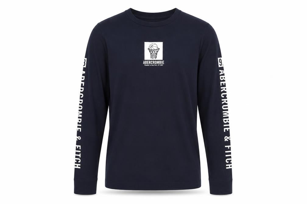 Abercrombie & Fitch Kids Boys Blue Long Sleeve Graphic T-Shirt 13-14 Years