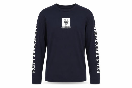 Abercrombie & Fitch Kids Boys Blue Long Sleeve Graphic T-Shirt 13-14 Years