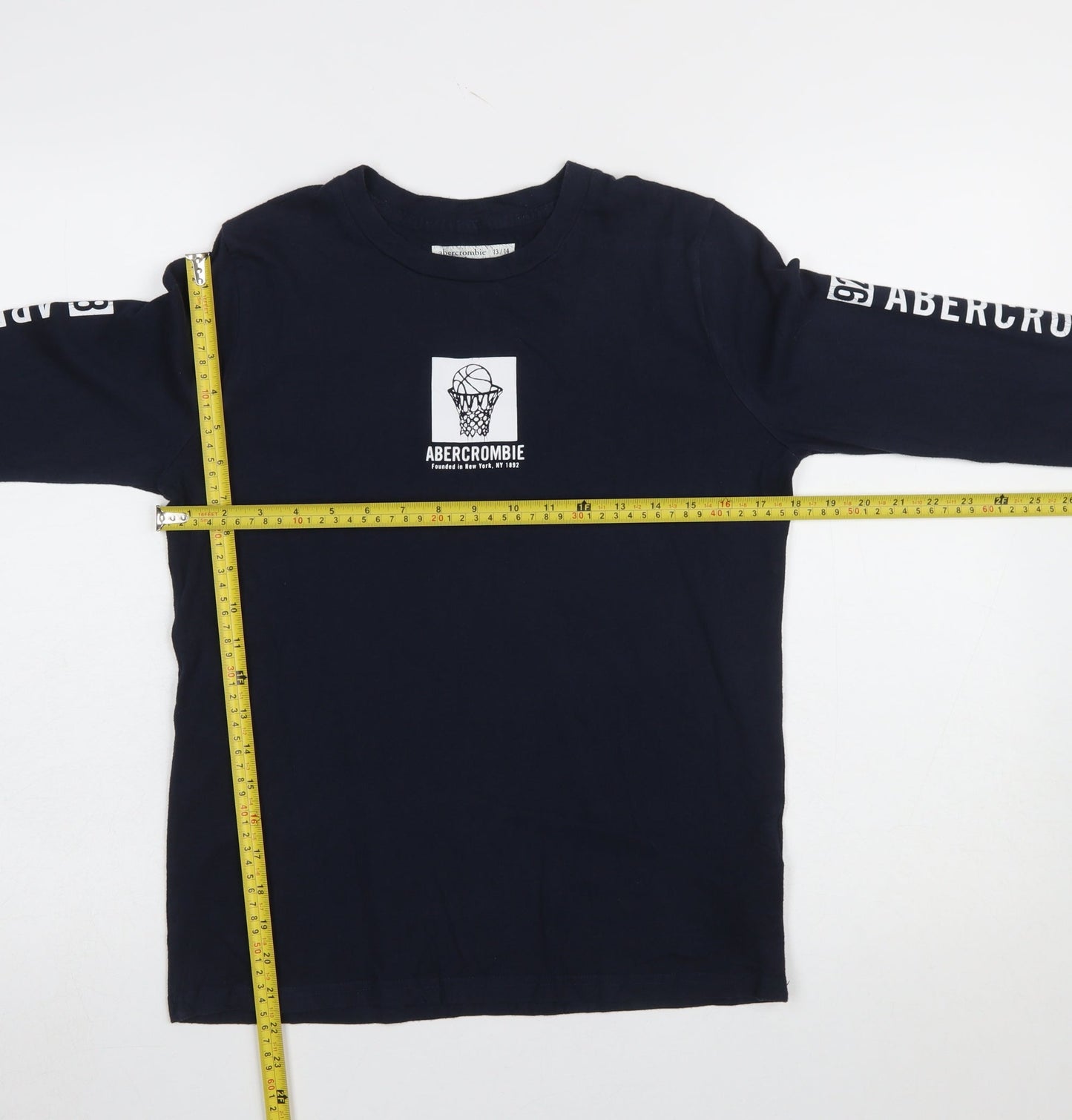 Abercrombie Kids Boys Blue Long Sleeve Graphic T-Shirt 13-14 Years