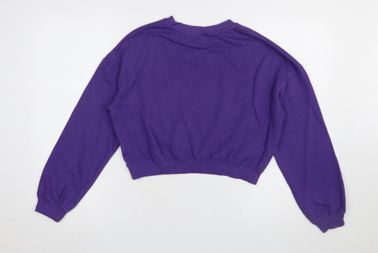 H&M Girls Purple Peanuts Snoopy Graphic Pullover Sweatshirt 11-12 Years