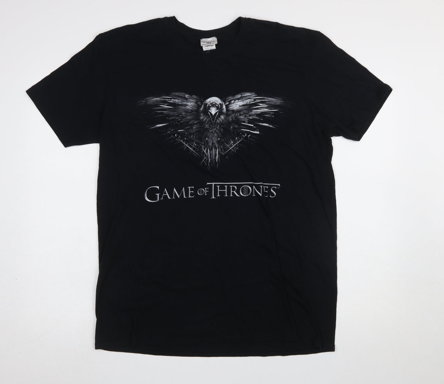 Gildan Men’s Black Game of Thrones Graphic Cotton T-Shirt Size L