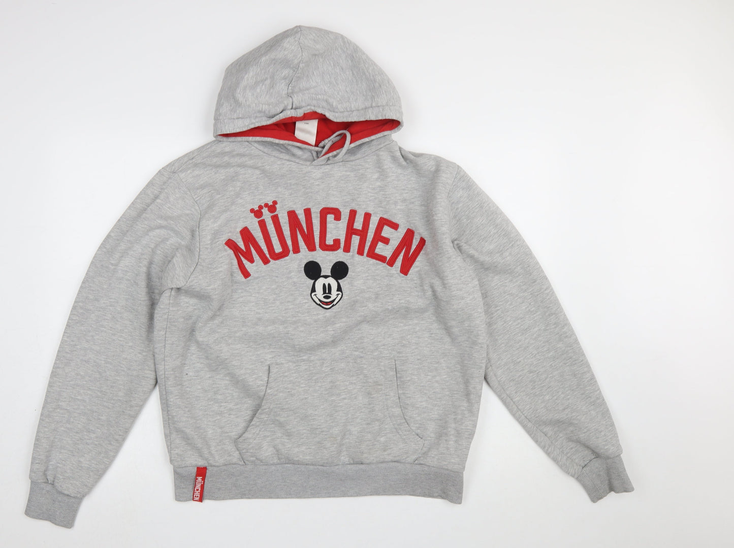 Disney Women Grey München Mickey Mouse Hoodie Size 14