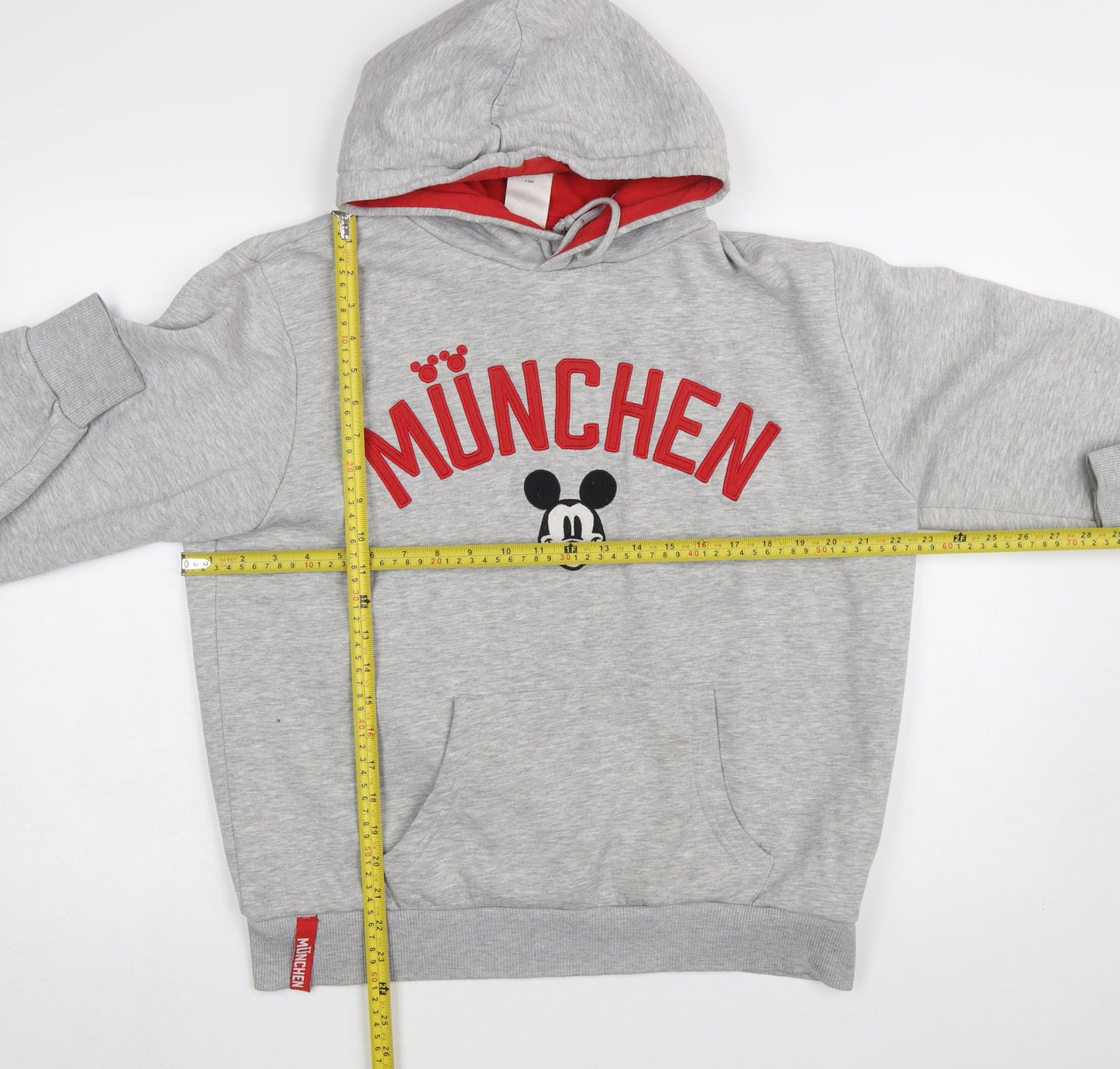 Disney Women Grey München Mickey Mouse Hoodie Size 14