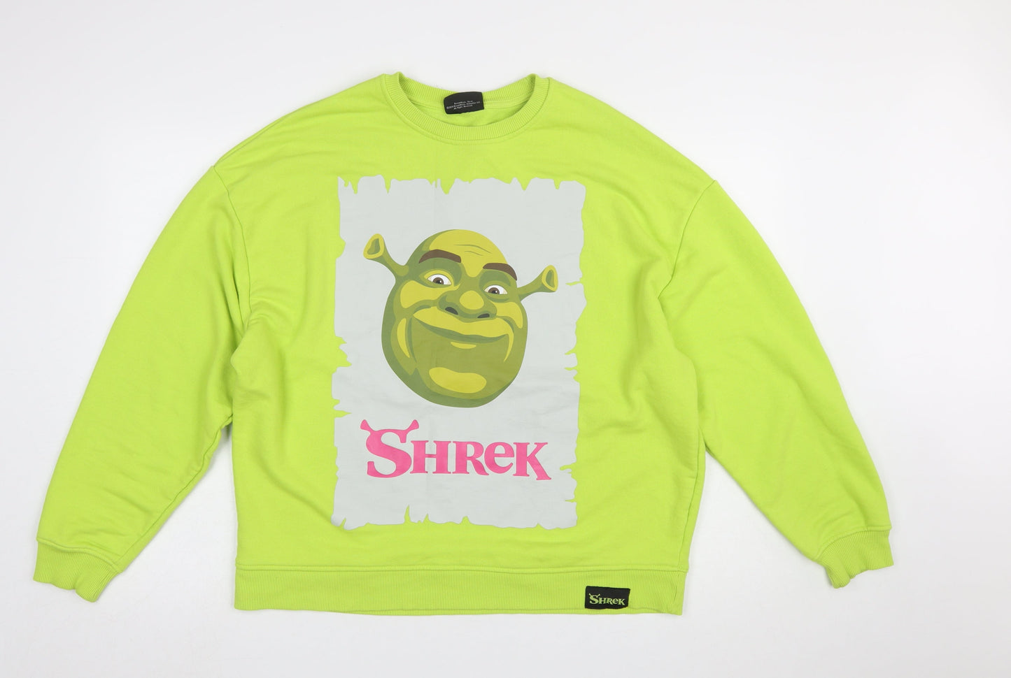 Primark Women’s Green Shrek Graphic Sweatshirt Size S Crew Neck
