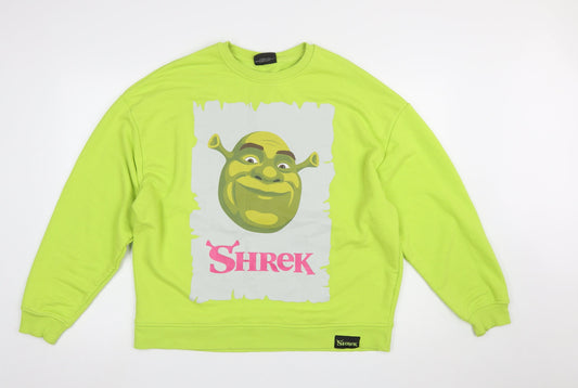 Primark Women’s Green Shrek Graphic Sweatshirt Size S Crew Neck
